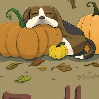 Thanksgiving Dogs, Beagle Fall Wallpaper, Autumn Background Dog Painting, Autumn Beagle Wallpaper, Beagle Autumn Background, Fall Themed Dog Painting, Autumn Puppy Drawing, Beagle Fall Scenery, Fall Dog Drawing Cute Beagle Halloween Thanksgiving Dogs, Beagle Fall, Autumn Background Dog Painting, dark khaki