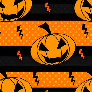 an orange and black background with pumpkins, lightning bolts, and bats on it Halloween Fb Happy Halloween Facebook Cover, Facebook Cover Photos Halloween, Halloween Facebook Banner, dark orange