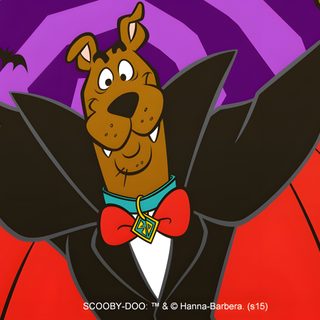 a cartoon dog dressed in a tuxedo and bow tie with bats around his neck Scooby Doo Halloween Desktop Supernatural Trickster, Scooby Doo 1969, Scooby Doo Halloween, brown
