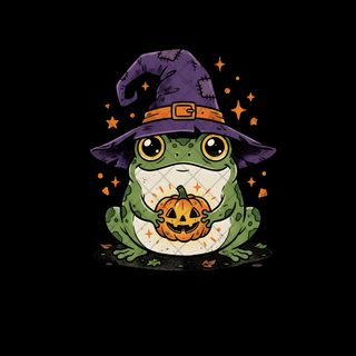 Frog Halloween black