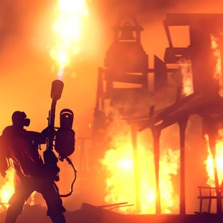 a man with a camera in front of a fire Tf2 Halloween Meet The Pyro, Baby Pyro, Pyro, Team Fortress 2, Team Fortress 2 Pyro, The Pyro Tf2, tomato