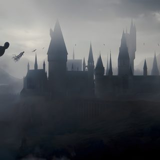 an image of a castle in the fog Hogwarts Halloween Desktop Rising Sun Pictures, Hogwarts Quiz, Deathly Hallows Part 1, dark slate gray