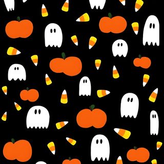 halloween pumpkins and ghost faces on a black background Candy Corn Halloween Fall Doodle Black Cute Candy Corn Aesthetic, Halloween Watch Background, Halloween Backgrounds Apple Watch,