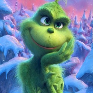 the grin is standing on his hind legs in front of snow covered hills and trees Halloween Grinch Winter Grinch, Christmas Phone Backgrounds, Grinch Images, Grinch Stuff, light slate gray