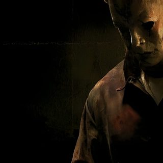 a creepy looking man in a shirt and tie with blood on his face, standing against a dark background Halloween 2007 Halloween Movie 4k, Halloween 2 2009, Halloween 2007, Halloween Movie Desktop, black