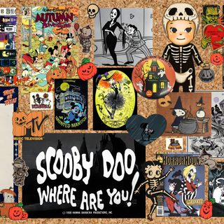 an assortment of halloween themed items and stickers on a cork board with the words scooby doo where are you? Scooby Doo Halloween Laptop Scooby Doo Desktop, Scooby Doo Laptop, Vintage Aesthetic Pc, Scooby Doo, Z, sienna