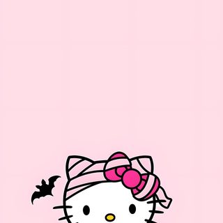 a hello kitty wallpaper with pink background Pink Hello Kitty Halloween Hello Kitty Halloween, Halloween Cute, Hello Kitty Hd, Iphone Preppy, misty rose