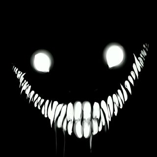 an evil looking face with glowing eyes and fangs on it's teeth in the dark Halloween Teeth Evil Smile, Creepy Smile, Scary, Animated For Mobile, Scary Faces, Eye Tattoo, black