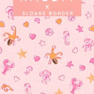the cover to roller rabbit x sloane bonder's album, featuring pink and orange Roller Rabbit Halloween misty rose