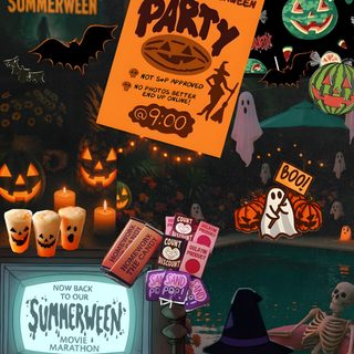 an image of halloween stickers and decorations Gravity Falls Halloween Halloween Cute, Black And White Picture Wall, Halloween Party Games, dark slate gray
