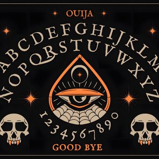 an old fashioned alphabet with skulls on it Halloween Ouija Planchette Halloween Ouija Board Background, Vintage Ouija Board Design, Ouija Board Poster Design, black