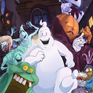 a group of cartoon characters standing next to each other Ghostbusters Halloween Ghostbusters Cartoon Ghost, Ghostbusters Old Cartoon, Ghost Movie Cartoon, dim gray