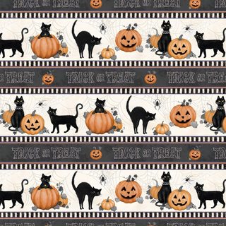 a halloween themed wallpaper with cats and pumpkins Halloween Cat Stripes rosy brown