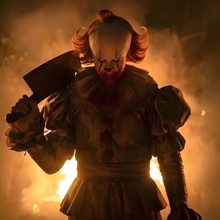 a creepy clown is standing in the dark Halloween Scary Pennywise Pennywise Dark, Pennywise Hd Photo, Predator Alien Art, Penny Wise, black