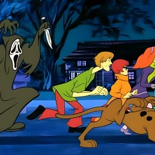the scooby gang is running with their dog Scooby Doo Halloween Laptop Scooby Doo Halloween, Scooby Doo Pictures, Scooby Doo Mystery Inc, dark slate gray