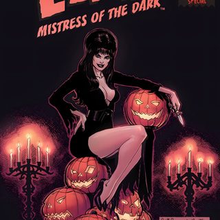 the cover to elvira's mistress of the dark, with pumpkins and candles Elvira Halloween Halloween Movie Poster Aesthetic, Iconic Horror Movie Posters, Scary Movie Posters Vintage, black