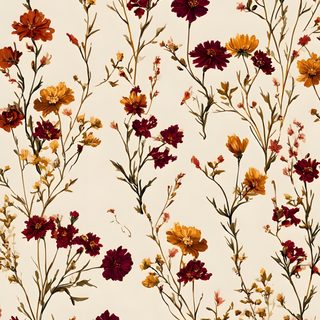 an image of flowers that are on a wallpaper pattern in red, orange and yellow Halloween Floral Aesthetic Back To University, Autumn Phone, Autumn Leaves, Fall Background, antique white