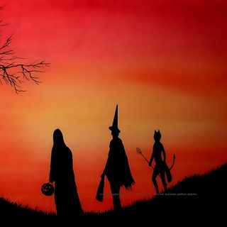 the silhouettes of two people walking in front of an orange and red sky Halloween Iii Season Of The Witch Halloween 2 Art, Halloween Season Of The Witch, Halloween 3 Season Of The Witch Tattoo, dark red