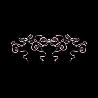 an artistic design on a black background Black And White Halloween Skulls In Bow Gothic Iphone, Coquette Skull, Dark Bow Background,