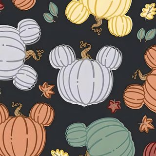 mickey mouse pumpkins and acorns on a black background Mickey Mouse Halloween 4k Mickey Mouse Pumpkin, Disney Fall Aesthetic, Disney Fall Background, saddle brown