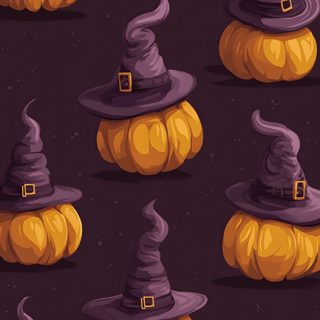 a bunch of pumpkins with witches hats on them Halloween Pumpkins Non Traditional Halloween Illustration, Halloween, black