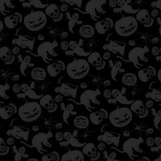 black and white halloween wallpaper with pumpkins, jack - o'- lanternes and ghost faces Halloween Black Halloween Aesthetic Pattern, Black Iphone Halloween, Black Halloween Iphone,