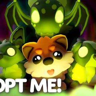 an animal with glowing eyes sitting in front of a green background that says adopt me Adopt Me Halloween Types Of Dragons, Paper Doll Craft, Dragon Icon, Shadow Dragon, dark olive green