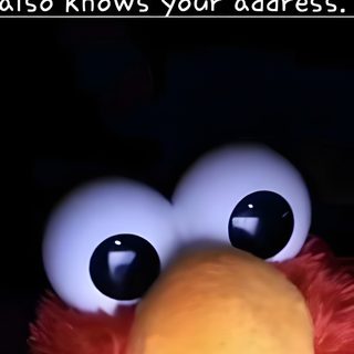 a close up of a stuffed animal with a caption that reads, i know you're on my phone and elmo does too Elmo Halloween Funny Elmo Picture, Elmo Black, Funny Backgrounds Elmo, Elmo Profile Picture,