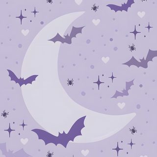 Bat And Moon Design, Cute Halloween Phone Wallpaper, Halloween Party Invitation Ideas, Halloween Purple Background, Purple Bat And Moon Pattern, Cute Spooky Aesthetic, Cute Purple Fall Wallpaper, Spooky Cute Aesthetic, Purple Phone Backgrounds Pastel Purple Halloween Bat And Moon Design, Cute Halloween Phone, Halloween Party Invitation Ideas, thistle