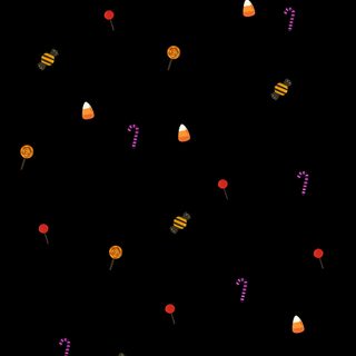 an image of many different objects in the dark sky with no one around them to see Candy Corn Halloween Fall Doodle Black Halloween Emoji Background, Black Cute Halloween, Cute Black Halloween Background,