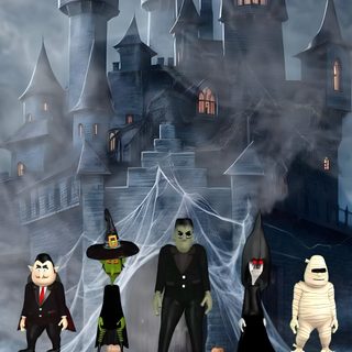 an animated halloween scene with pumpkins and ghost Halloween Funny Gif Halloween, Halloween Live Photo, Moving Halloween, Halloween Live, dim gray