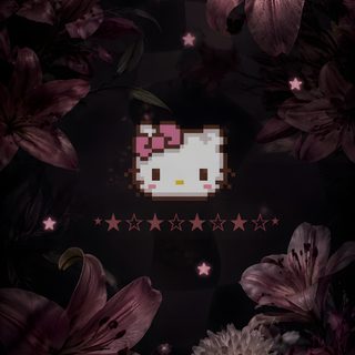 hello kitty wallpaper with flowers and stars Hello Kitty Y2k Halloween Hello Kitty Cute, Matching Homescreen, Cuteee, Hello Kitty Backgrounds, black