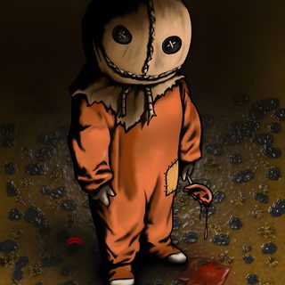 a cartoon character standing in the middle of a dirt floor with an object on it's feet Halloween Sam Halloween Horror Movies, Halloween Horror, Horror Movies, Deadpool, Sci Fi, Cool Art, black