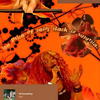an image of a woman with long hair and flowers on her head, holding a microphone Sza Halloween Sza Singer, The Price Of Being Black In Suburbia, Normal Girl, Halloween, saddle brown