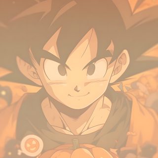 an anime character surrounded by pumpkins and jack - o'- lanternes in the background Halloween Goku Goku Pumpkin Carving, Dragon Ball Z Pumpkin Painting, Goku Pumpkin, dark salmon