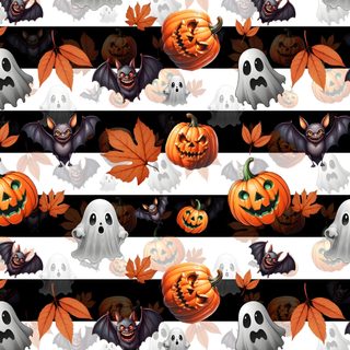 halloween themed wallpaper with pumpkins and bats Halloween 2023 Halloween Themed Patterned Backgrounds, Seamless Pattern For Halloween Projects, Halloween-themed Striped Background, sienna