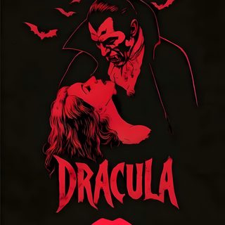 dracula movie poster with vampire kissing a woman Dracula Halloween black