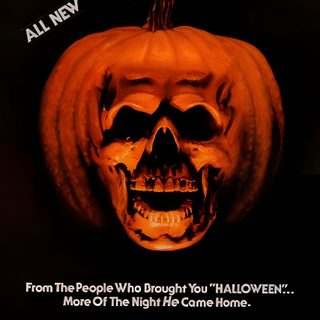a movie poster for halloween ii starring jack - o'- lantern and pumpkins Halloween Ii Halloween 2 Movie Poster, Halloween 2 Movie, Halloween Ii, Halloween 2 1981 Pumpkin, black
