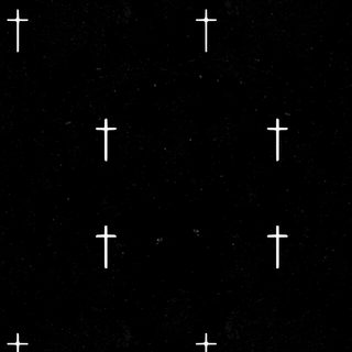 white crosses on black background with space for text or image in the bottom right corner Halloween Cross 3 Crosses, Black And White Cross, Iphone Cross, Cross Pattern, Simple Cross Iphone,