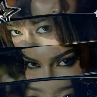 the poster shows three women's faces with stars and moon in the background Katseye Halloween Cute Images For, Good Morning People, Cute Iphone Tumblr, A4 Poster, dark slate gray