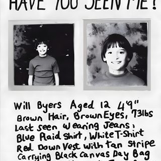 a poster with two young boys and the caption says, have you seen me? Missing Halloween Poster Small Town Mystery, Stranger Things Halloween, Sci Fi Wall, light gray