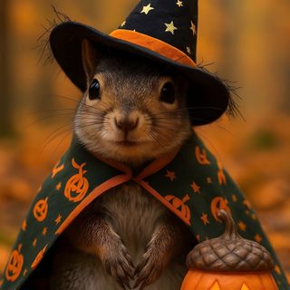 Happy Halloween Animals, Halloween Animal Pictures, Cute Halloween Animal Pictures, Halloween Chipmunks, Squirrel In A Costume, Halloween Squirrel Meme, Witchy Squirrel, Squirrel Dressed Up For Halloween, Squirrel Halloween Wallpaper Squirrel Halloween Happy Halloween Animals, Halloween Animal Pictures, Cute Halloween Animal Pictures, saddle brown