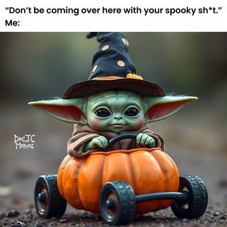 Halloween Baby Yoda dim gray