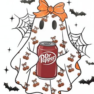 a drawing of a dr pepper can with bats around it Dr Pepper Halloween Ghost With Dr Pepper, Dr Pepper Svg, Craft Corner, Dr Pepper, Ghost Faces, white smoke