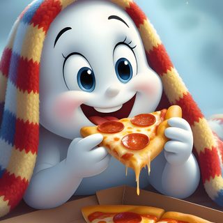 a cartoon character eating a slice of pepperoni pizza from a box on a table Halloween Pizza Cartoon Monster Wall, Halloween Iphone Backgrounds, Halloween Hocus Pocus, gray