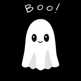a ghost with the words boo written above it Black Iphone Halloween black