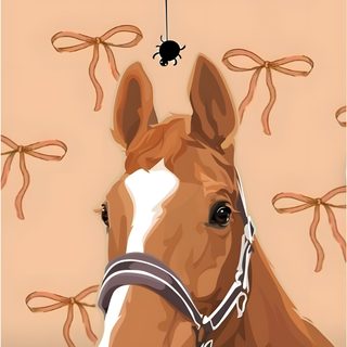a happy halloween card with a horse wearing a bridle on it's head Cute Halloween Horse Horse Profile Picture, Aesthetic Country, Poster Horse, Horse Riding Aesthetic, burlywood