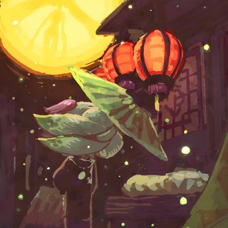 a painting of an umbrella and lanterns in the snow Splatoon Halloween Oneshot Phone Background, Splatoon Halloween, Marie Splatoon, dark olive green