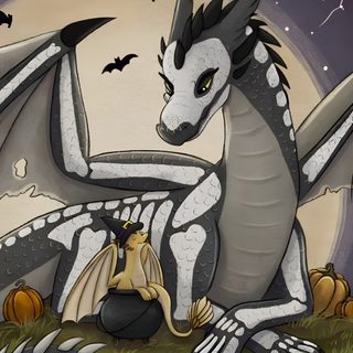 a dragon sitting on top of a grass covered field Wings Of Fire Halloween Syrena Fourth Wing, Fourth Wing Pumpkin, Tairn And Andarna Fanart, dim gray