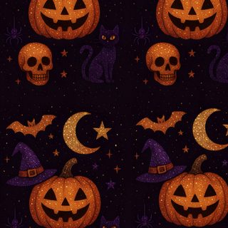 a black background with pumpkins and bats Halloween Glitter Iphone Holiday Iphone, Happy Halloween Pictures, Halloween Backdrop, Holiday, black
